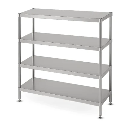 Stainless steel 4 tier storage rack for commercial kitchen or cold room