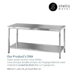 ss WORK TABLE WITH 1SHELF best supplier in dubai