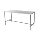 ss worktable with cross support