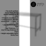 ss worktable with cross support features