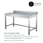 worktable with cross support_splash ss suppiler in UAE