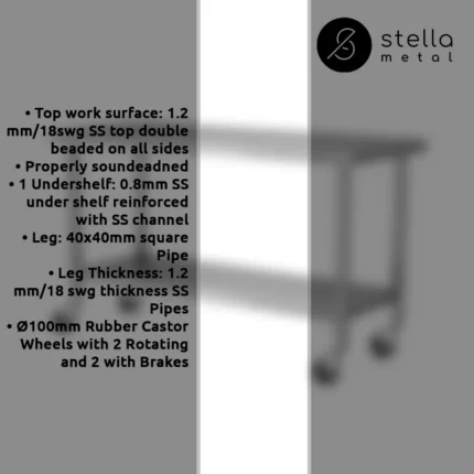 worktable with wheels 1shelf price uae