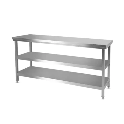 ss worktable with two under shelf supplier