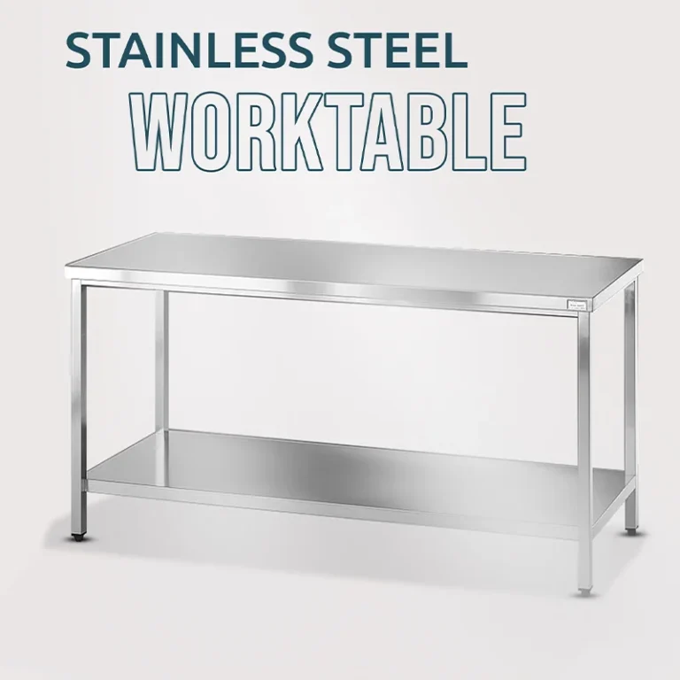 stainless steel metal table_commercial kitchen equipment_in dubai_