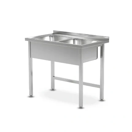 Commercial Stainless Steel 2 Sink Bowl Unit