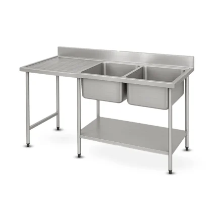 2 Sink Void Unit with 1 Shelf