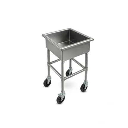 Mobile stainless steel Slop Sink on Caster Wheels