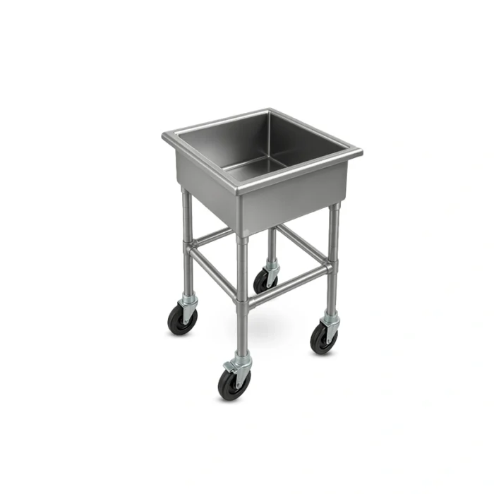 Mobile stainless steel Slop Sink on Caster Wheels