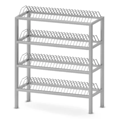 AISI 304 stainless steel plate rack with four tiers