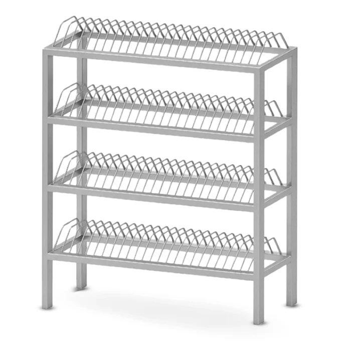 AISI 304 stainless steel plate rack with four tiers