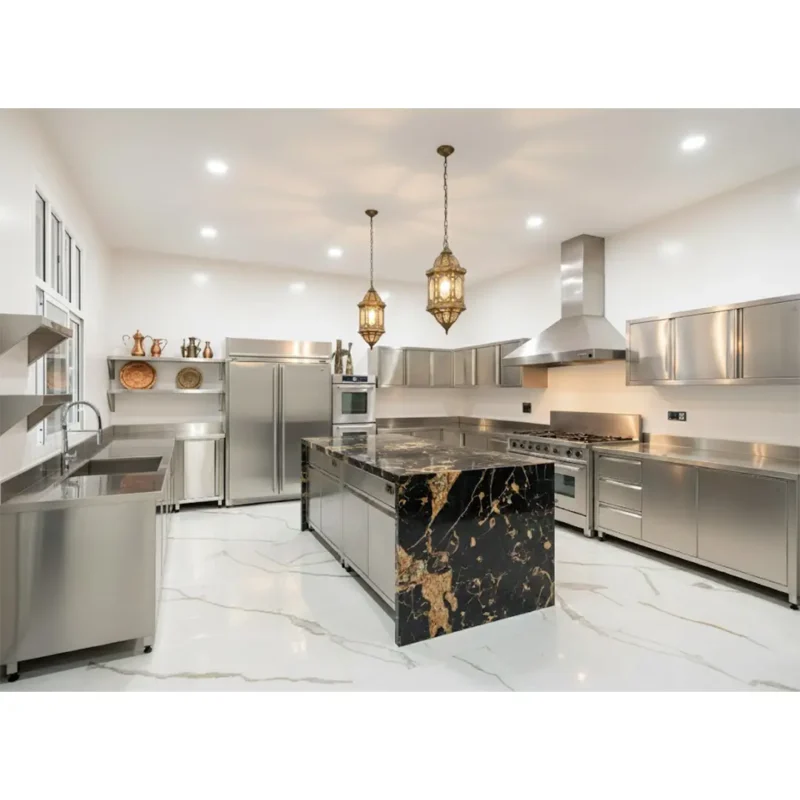 مطبخ خارجي مطبخ فيلا مطبخ من الفولاذ المقاوم للصدأ