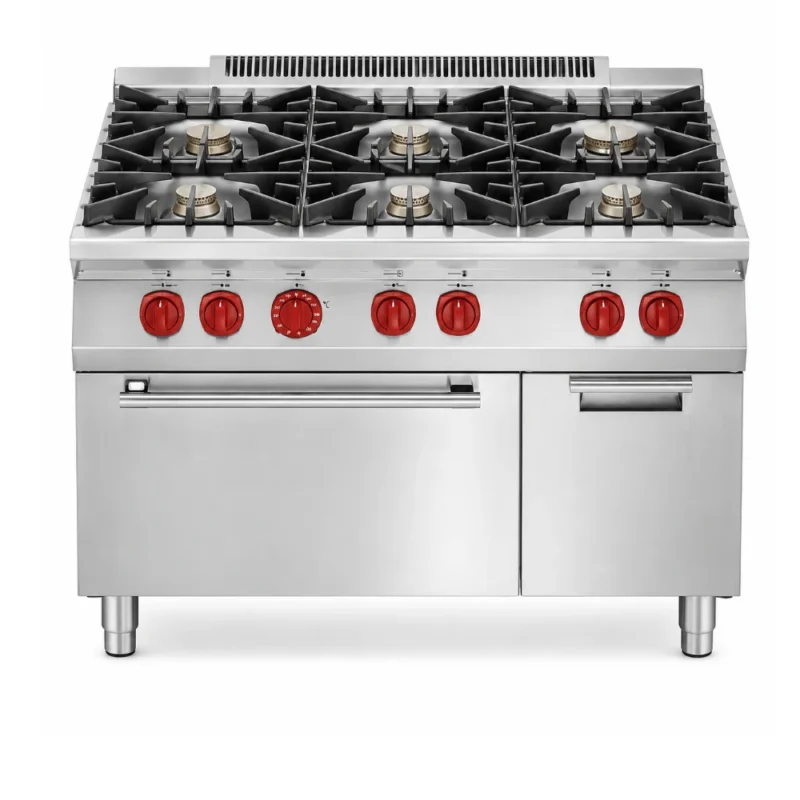 High Flame six Burner Gas Stove, 6burner stove, stainless steel kitchen equipment manufacturer in UAE