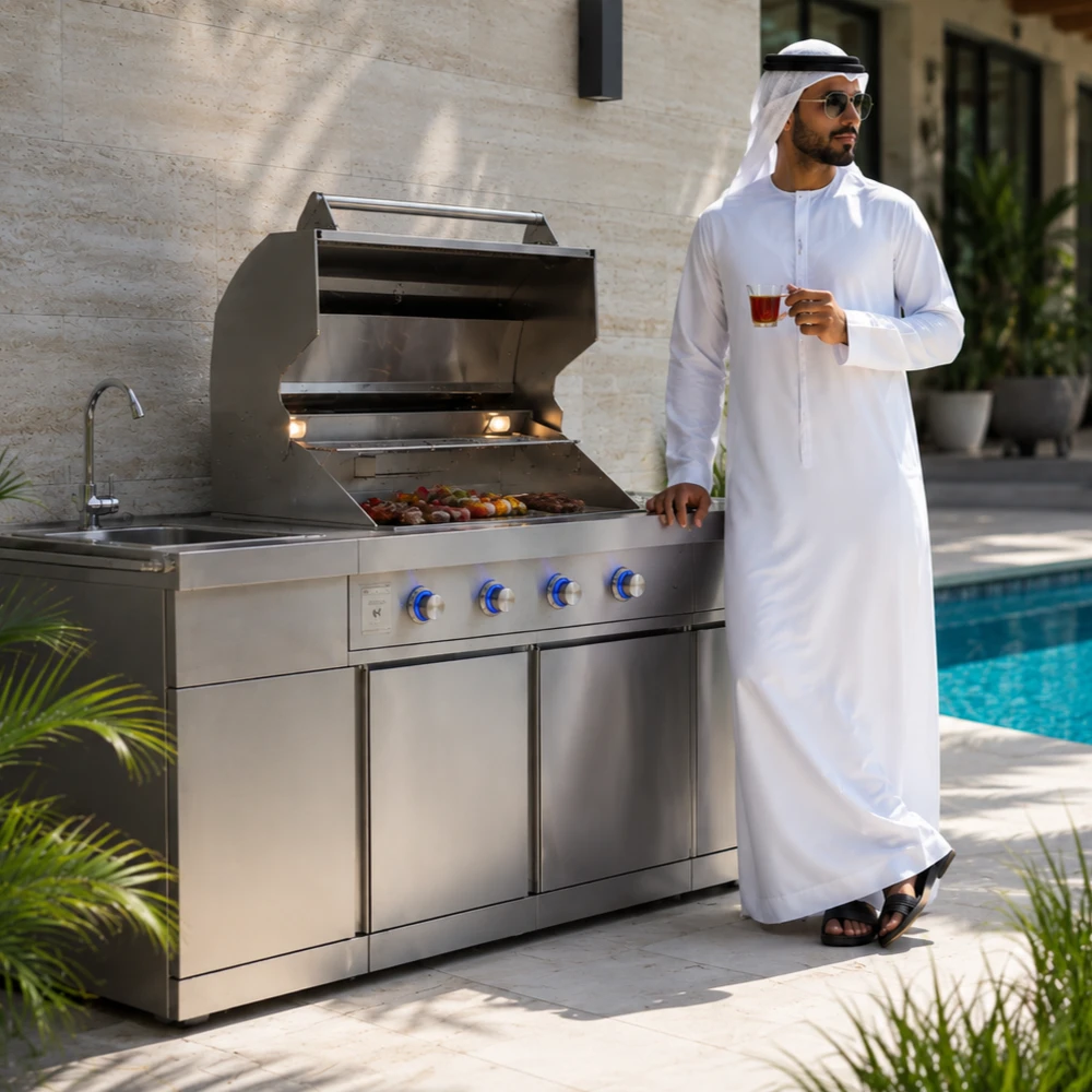 barbecue OUTDOOR setup, outdoor cooking uae